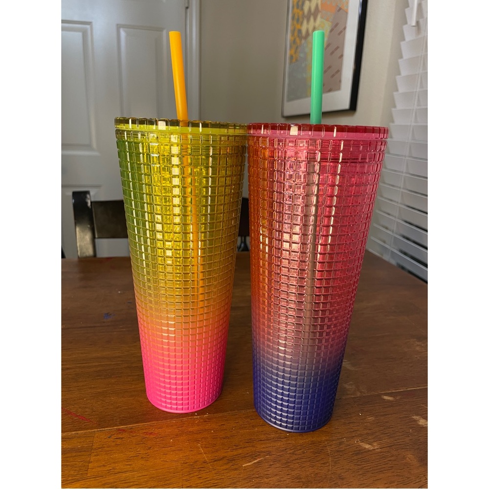 Starbucks Summer 2022 Cold Cup Set - Watermelon Gradient + Lemon Gradient (24oz) - Picture 5 of 5
